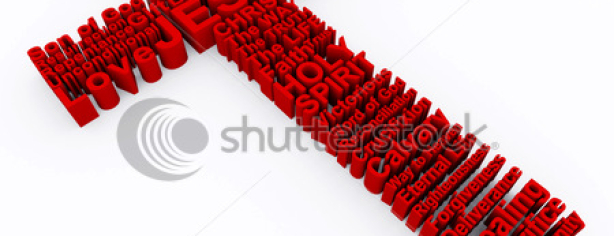 Stock Photo D Cross Made Up Of Various Words That Describe Christianity And The Cross Of Jesus Christ 54771052
